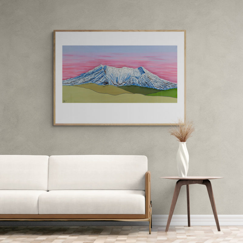 Mt Ruapehu at Winter Sunset Art Print By Madi Mackay - Image 3