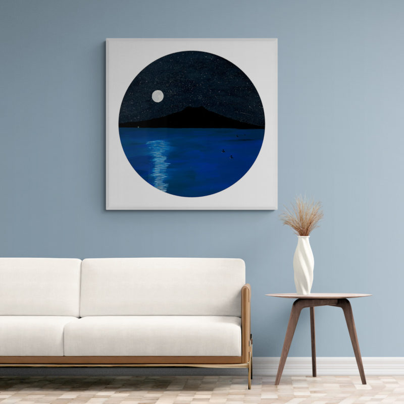 Rangitoto in Moonlight Art Print By Madi Mackay - Image 4