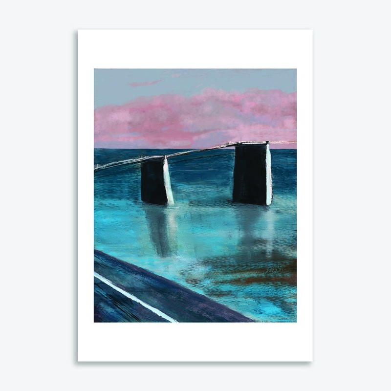 Black Bridge Art Print By Dee Warring