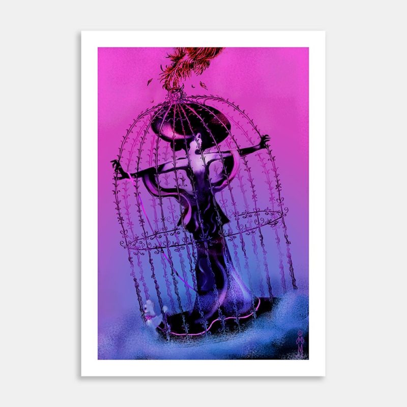 Caged Love Art Print By Michael Rollo Mirfin
