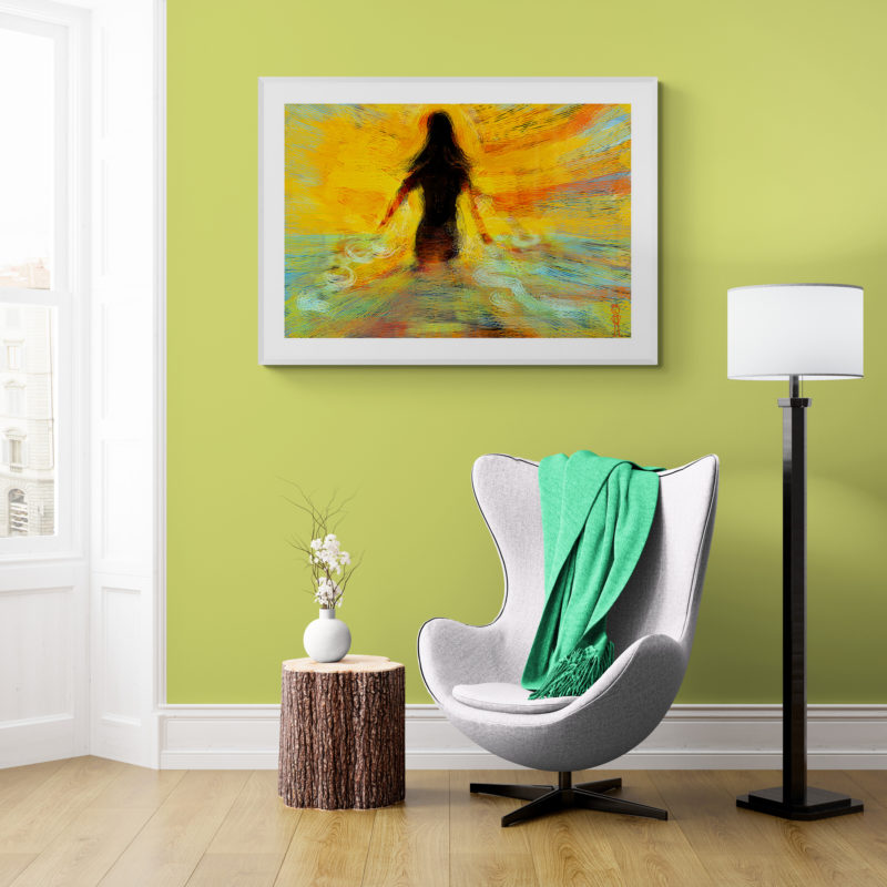 Sunset Swim Art Print By Michael Rollo Mirfin - Image 4