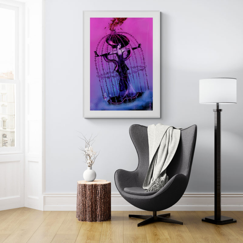 Caged Love Art Print By Michael Rollo Mirfin - Image 4