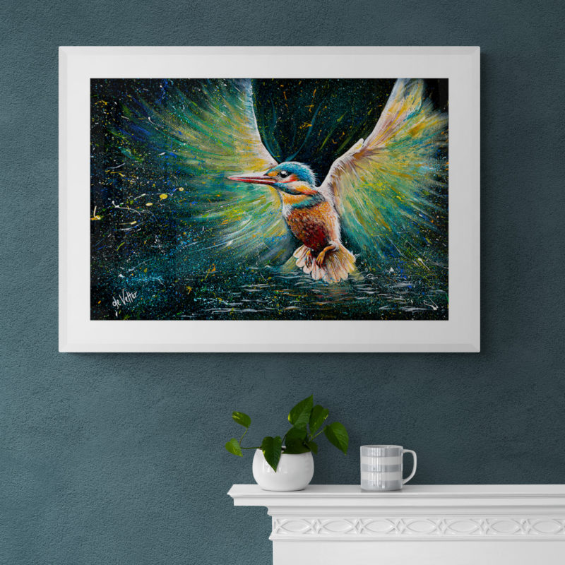 Kingfisher in Flight Art Print By Mike de Vetter - Image 4