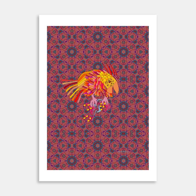 Perky Parrot Art Print By Sarah Molloy