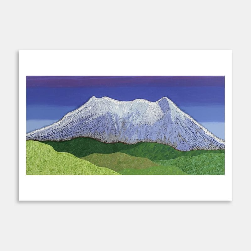 Mt Ruapehu at Nightfall Art Print By Madi Mackay