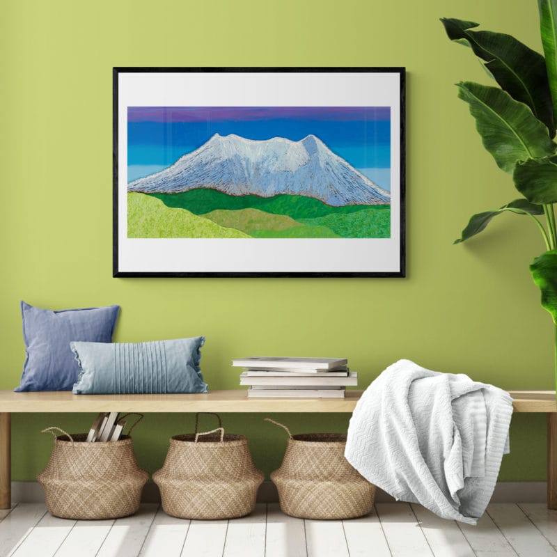 Mt Ruapehu at Nightfall Art Print By Madi Mackay - Image 2