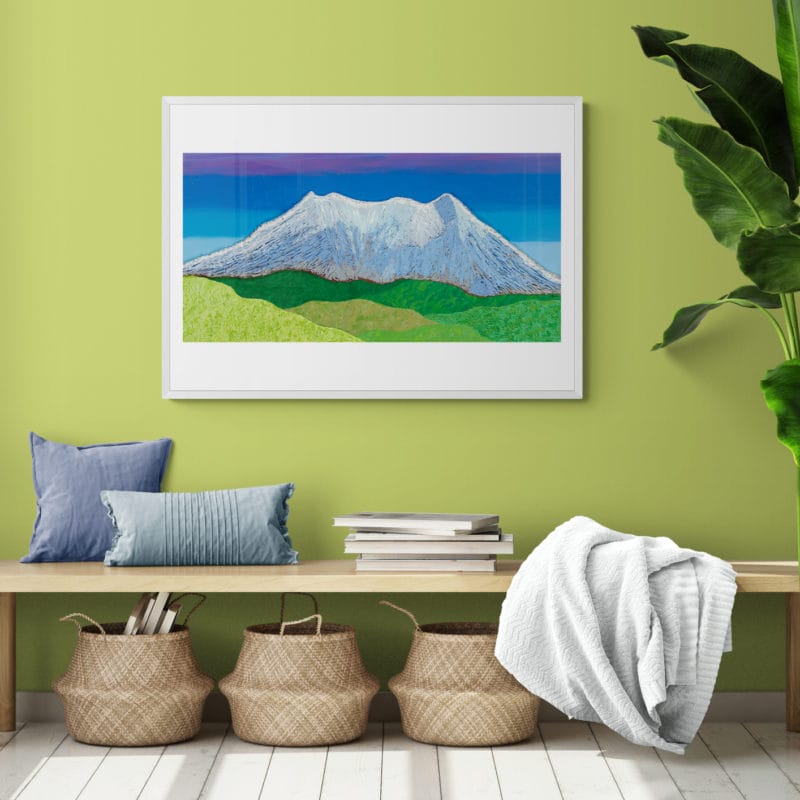Mt Ruapehu at Nightfall Art Print By Madi Mackay - Image 4