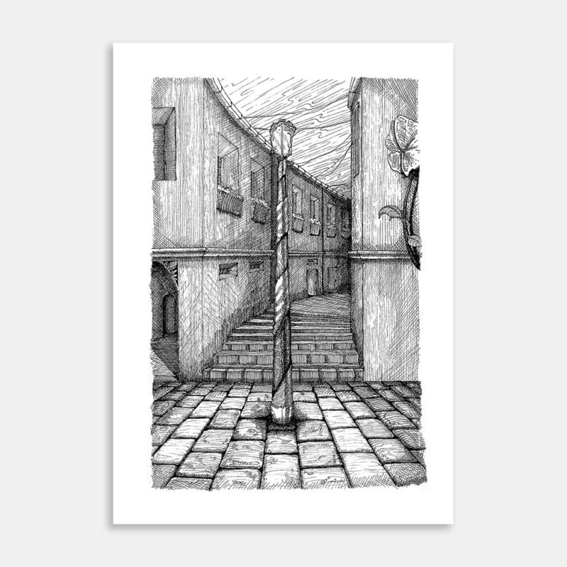 Old Town Art Print By William Lampen-Smith