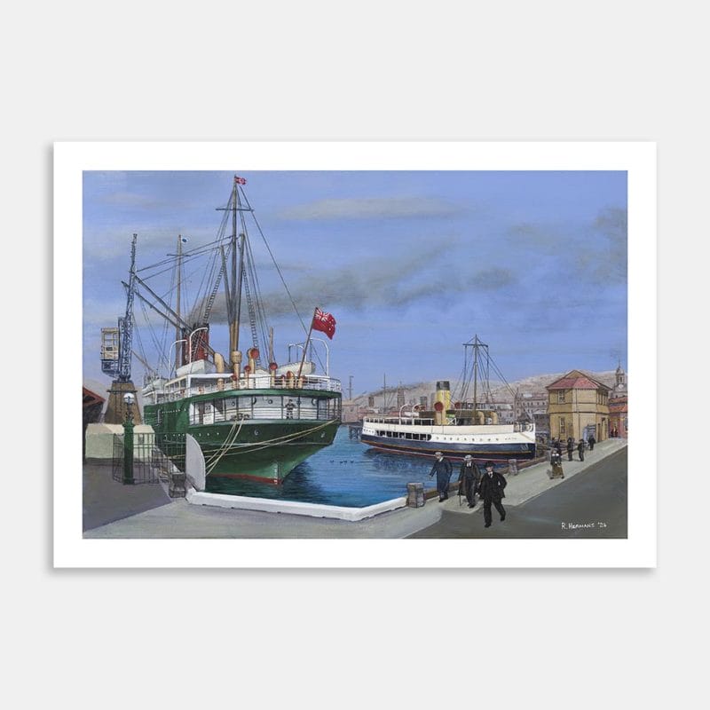Lyttelton Ferry 'Wahine' And Eastbourne Ferry 'Muritai' Art Print By Roly Hermans