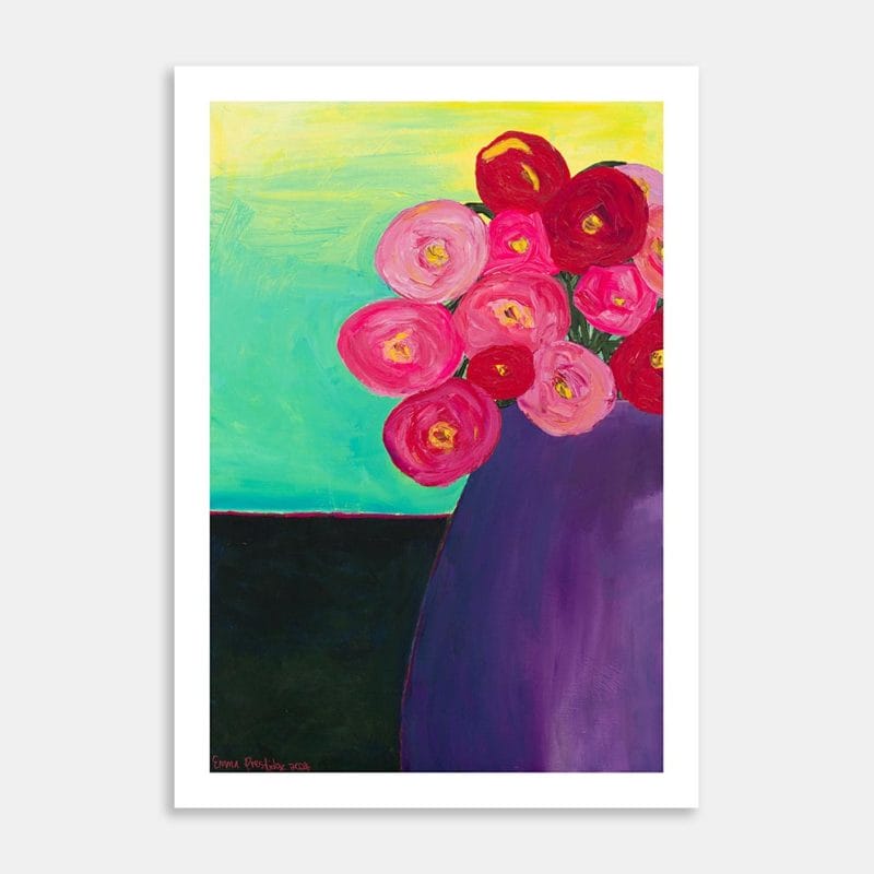 Poppies From The Garden II Art Print By Emma Prestidge