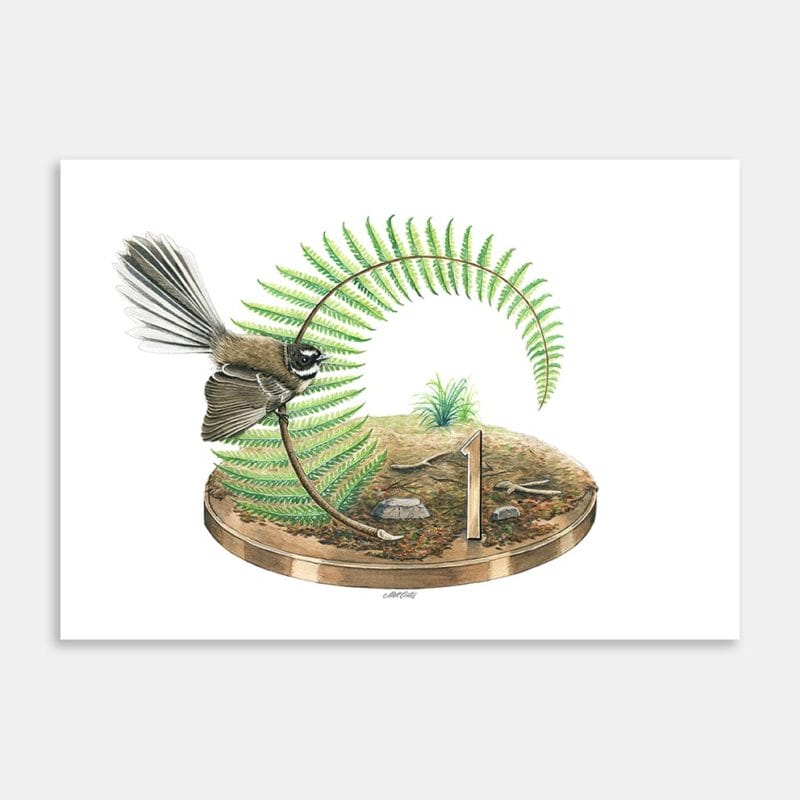 NZ Treasures 1 Cent Coin Art Print By Matt Coates