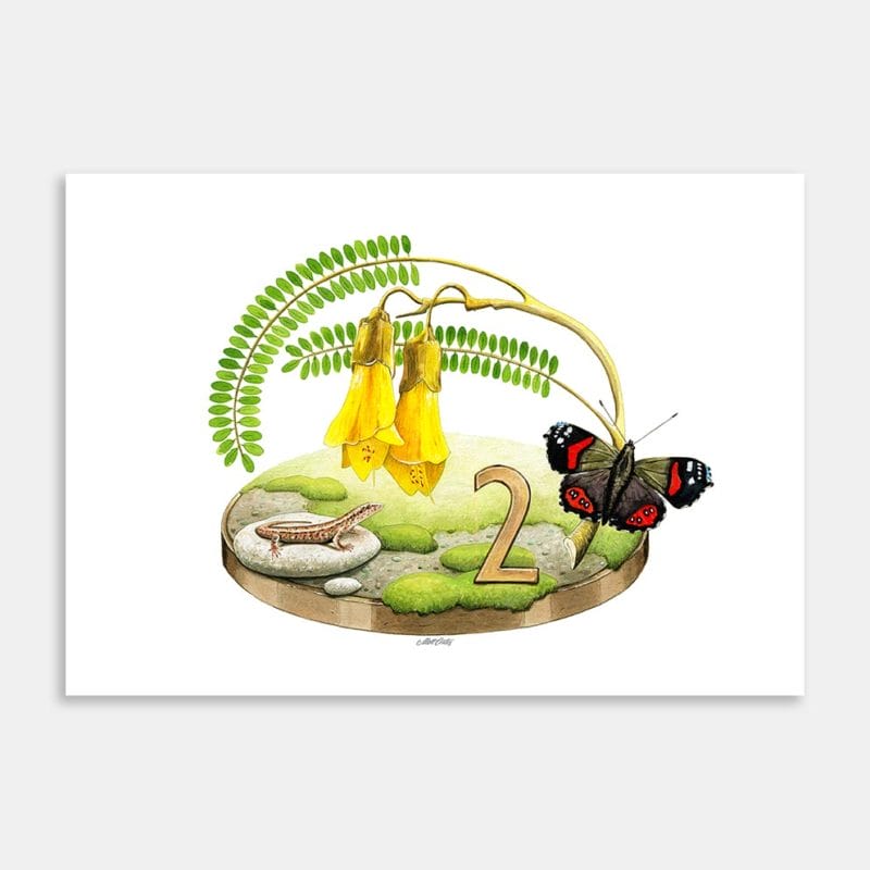 NZ Treasures 2 Cent Coin Art Print By Matt Coates