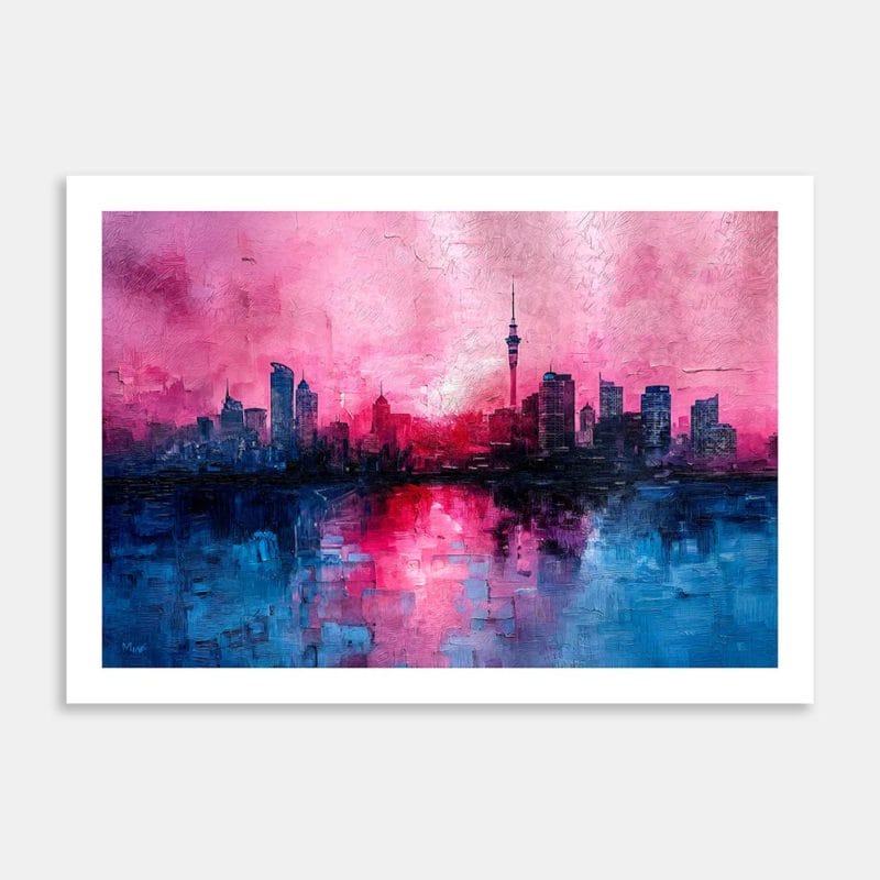 Metallic Auckland Art Print By Mike Barber