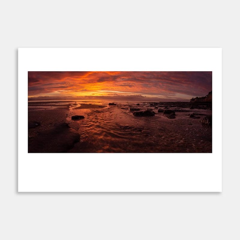 Sunrise at Long Bay Pano Art Print By Vernon Brocas