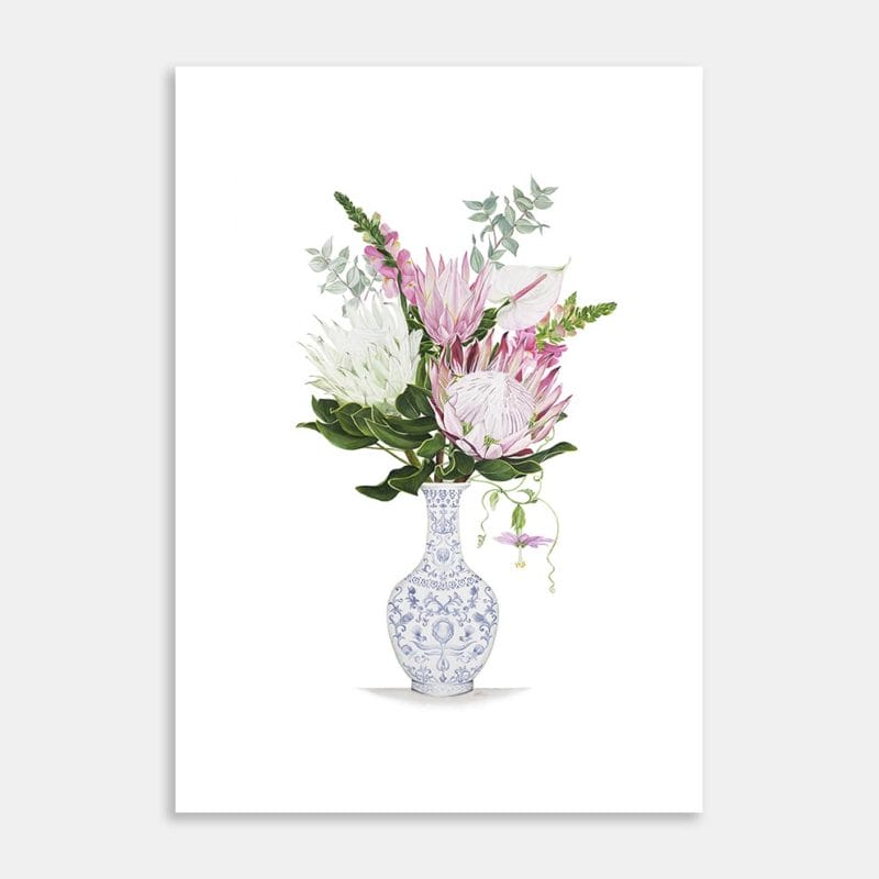 Piwakawaka Vase Art Print By Kim Foster