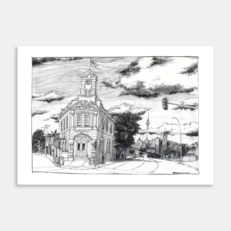 Ponsonby Hotel Rain Cascade Art Print By Robb Gerritsen