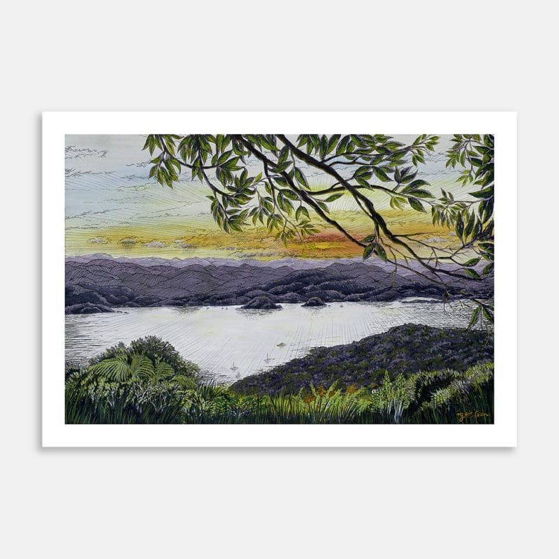 Sunset Over Russell Art Print By Robb Gerritsen