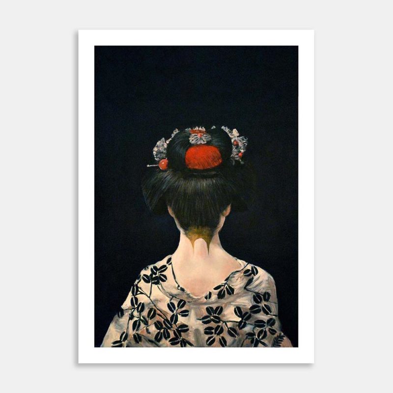 Geisha Art Print By Escha van den Bogerd