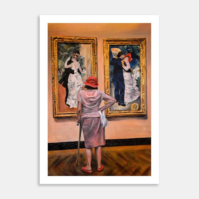 Watching Renoir Art Print By Escha van den Bogerd