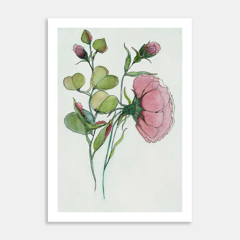 Hearts and Roses for Nina Art Print By Leanne Malcolm