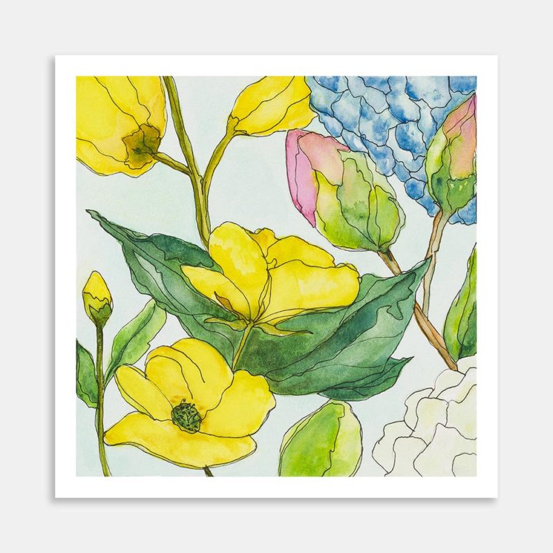 Summer Garden #3 Art Print By Leanne Malcolm