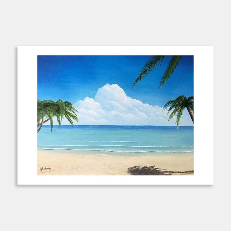 Summer Beach Art Print By Damian Jacobs