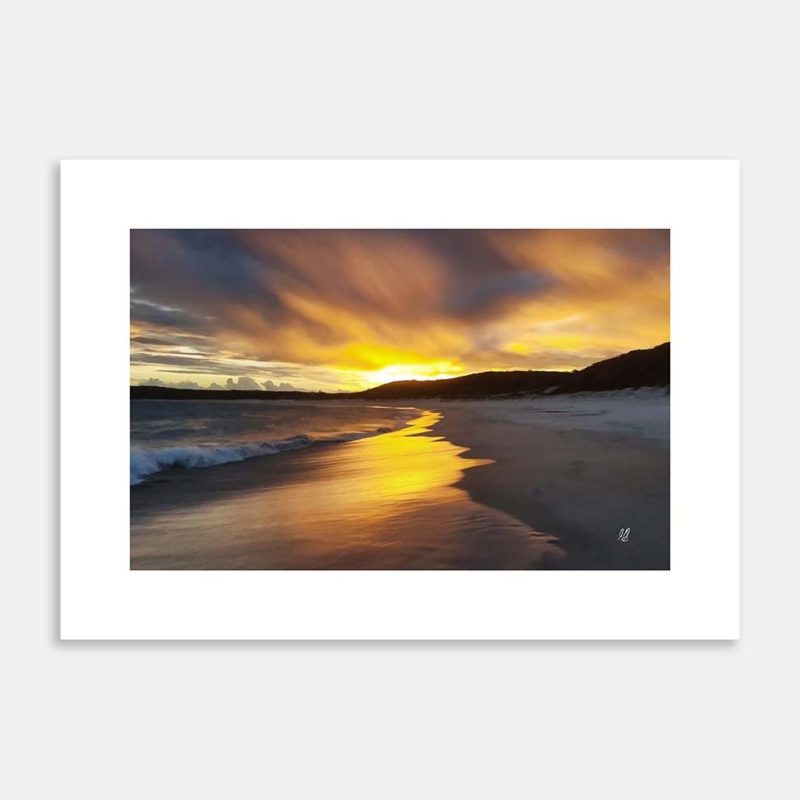 Golden Sunset Art Print by Hiriwā Digital Art