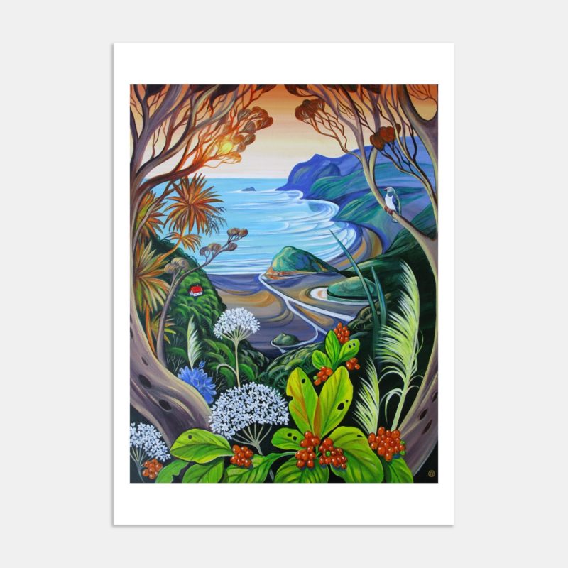 Anawhata Beach View Art Print By Irina Velman