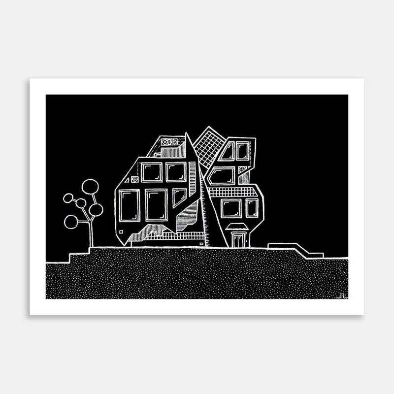 Library Building Limited Edition Art Print By Jay Ell