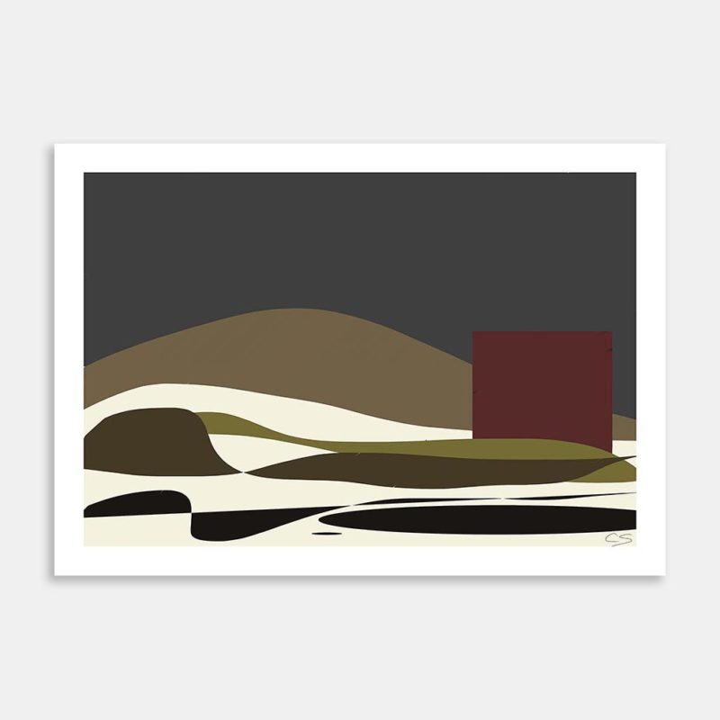 Woolshed Before The Storm Art Print By Claire Sewell