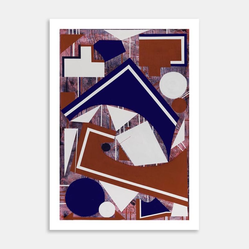 Red White And Blue Art Print By Judy Lawn