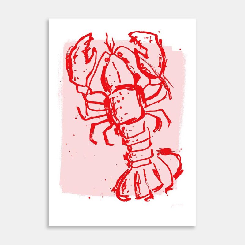 Koura Crayfish Pink Art Print By Jasmine Kroeze