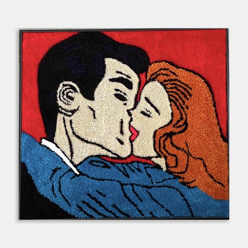 Kiss From A Redhead (2025) Original Textile Art by Liz Smith