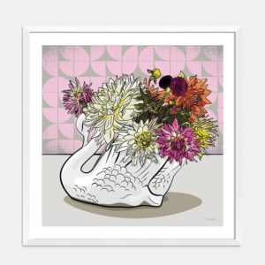 Crowned Dahlia Art Print By Anna Mollekin