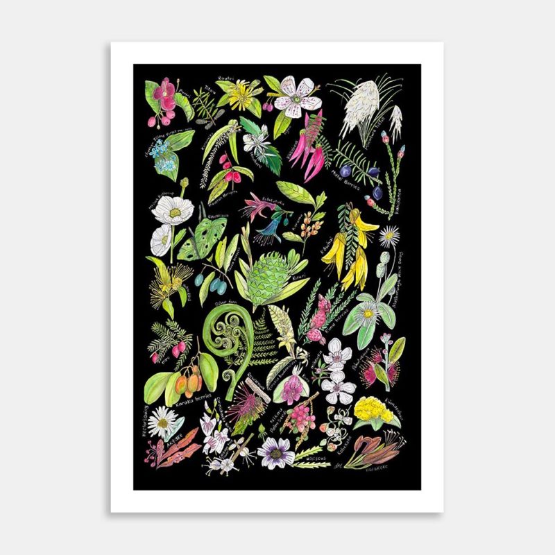 NZ Botanicals Art Print By Lesh Creates