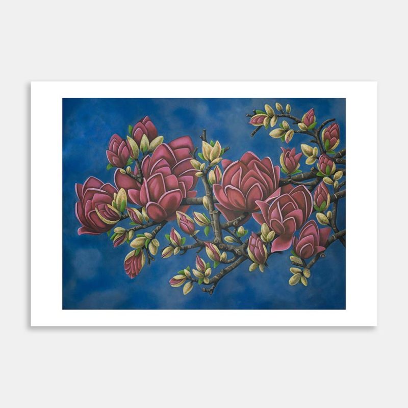 Spring Meadow Blue Art Print By Nicolle Aston