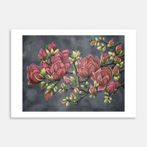 Spring Meadow Grey Art Print By Nicolle Aston