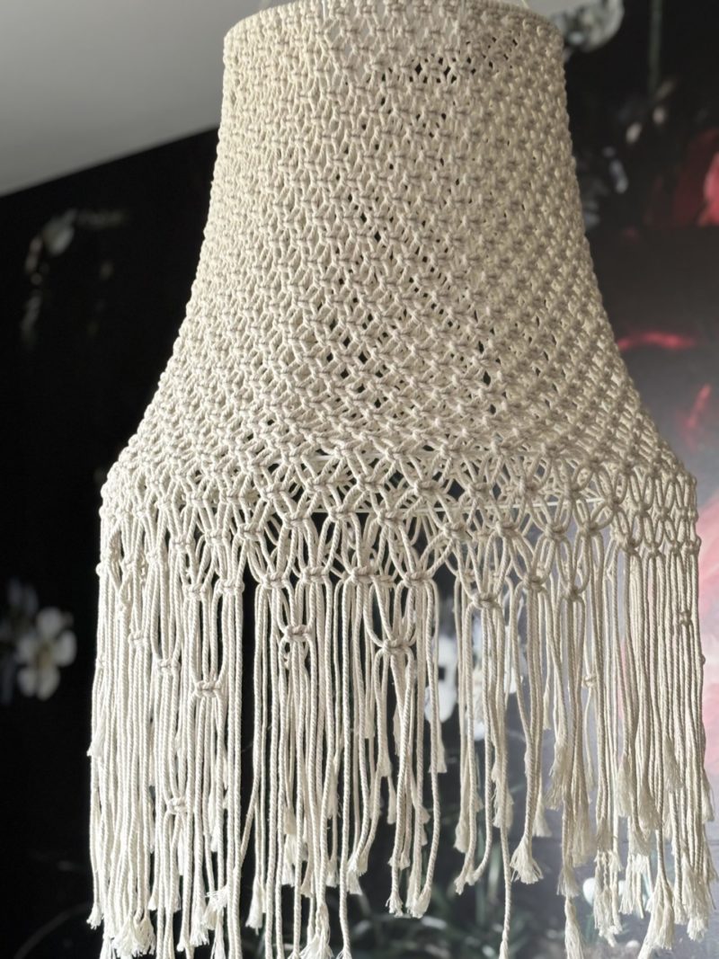 Jellyfish Macrame Lamp Shade Original Artwork By Julie Payne
