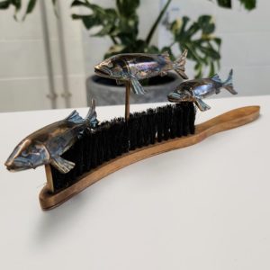 Swimming Upstream Sculpture By Gae Webster