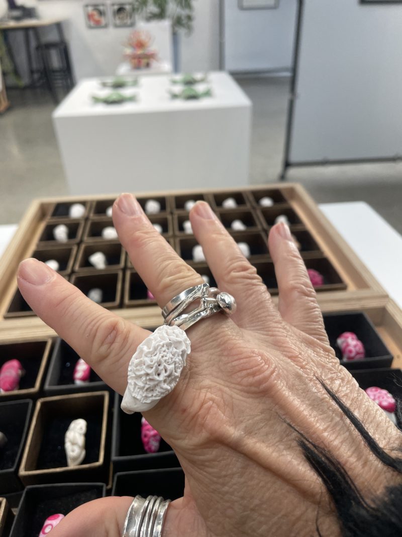 Shell and Clay Handcrafted Rings by Mandy Jakich - Image 4