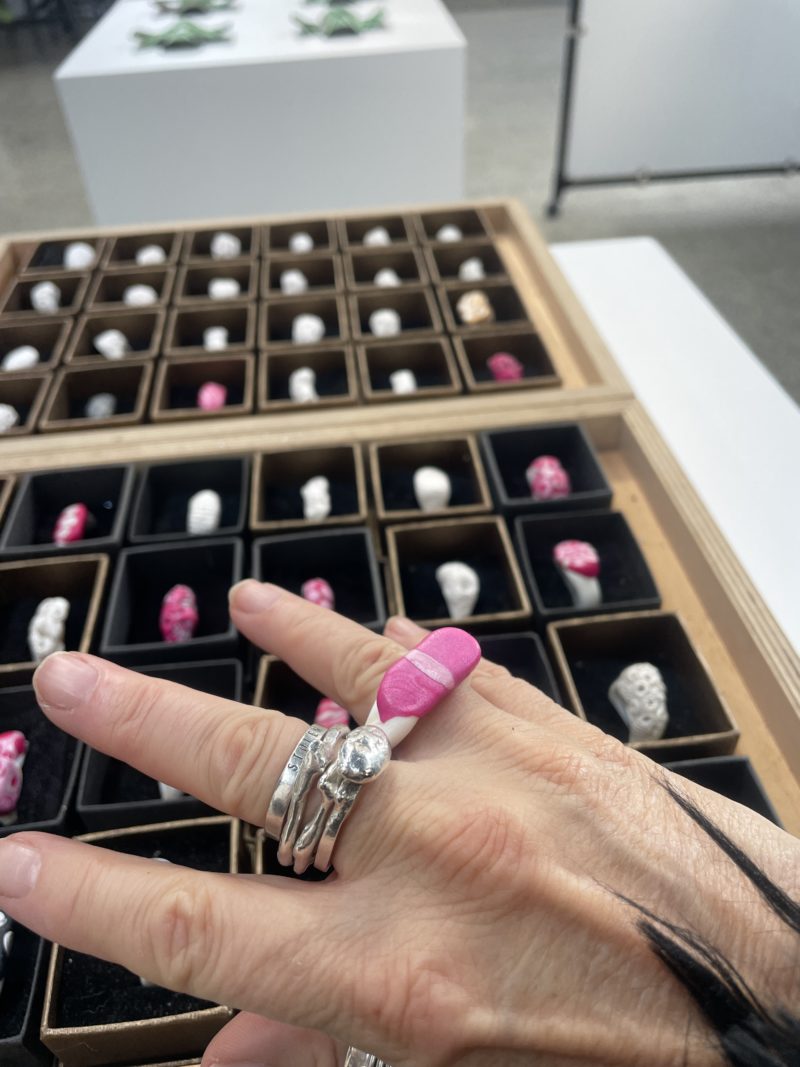 Shell and Clay Handcrafted Rings by Mandy Jakich