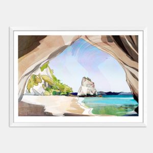 Cathedral Cove Art Print By Katherine Crosse
