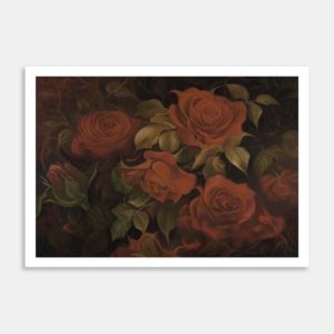 Crimson Among Thorns Art Print By Kerina Ward