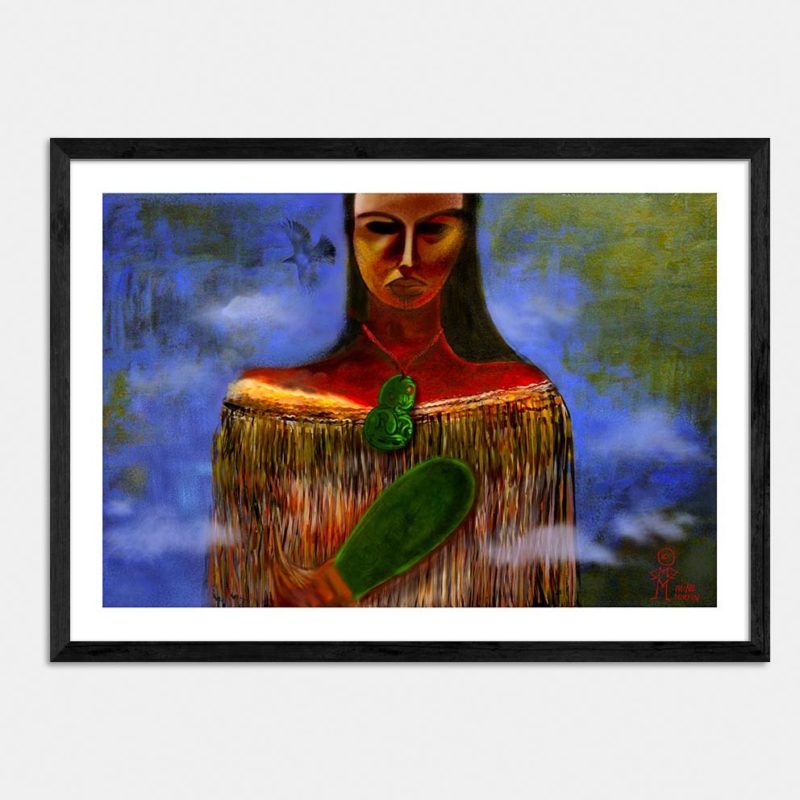 Maori Woman With Mere Art Print By Michael Rollo Mirfin - Image 4