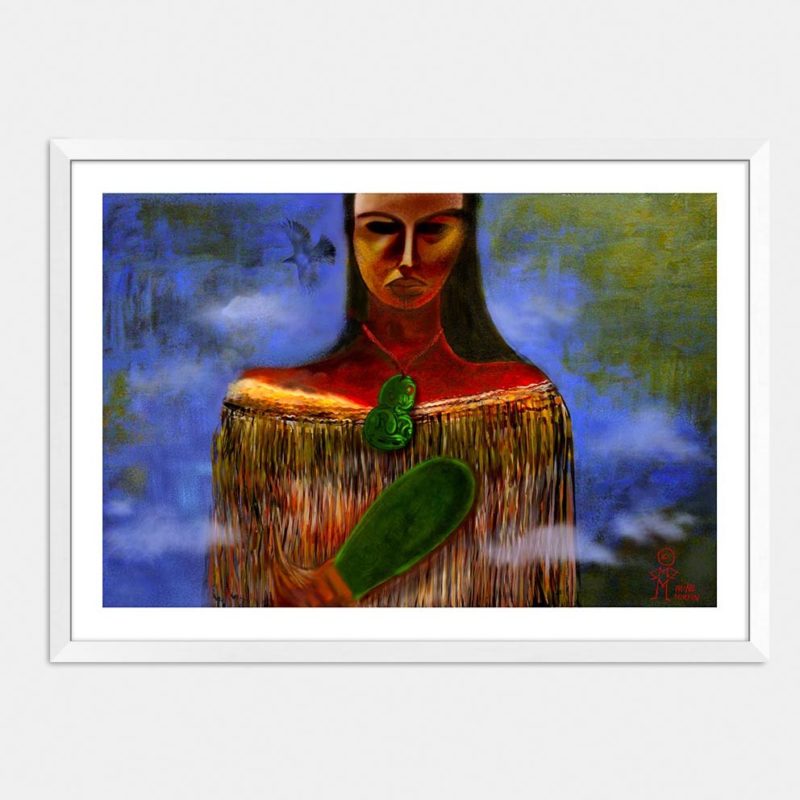 Maori Woman With Mere Art Print By Michael Rollo Mirfin - Image 2