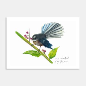 Sweet Fantail Art Print By Christina Maassen