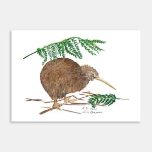 Shy Kiwi Art Print By Christina Maassen