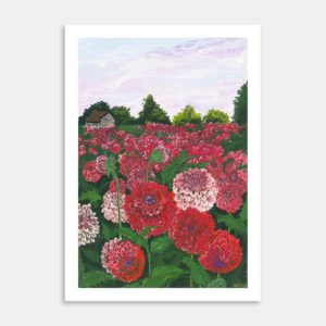 Dahlias Art Print By Shermila Siriwardana