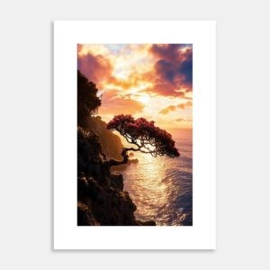 Held Between Sea and Sky Art Print by Hiriwā Digital Art
