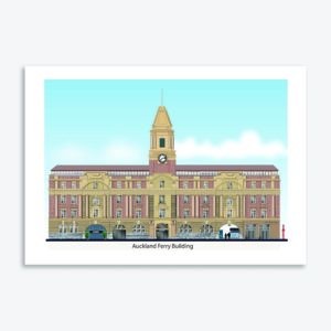 Auckland Ferry Building Art Print By Jim Familton